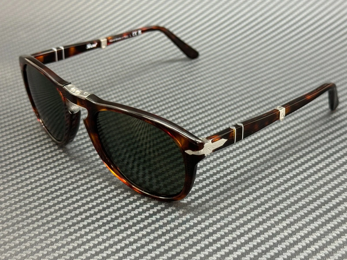 PERSOL PO0714 24 31 Havana Green Square Men's Sunglasses 52 mm
