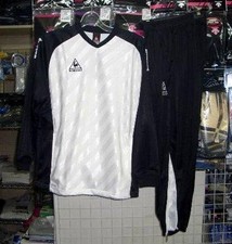 Le Coq Junior Jersey Set 140cm White Black 3-Piece Sports Tracksuit