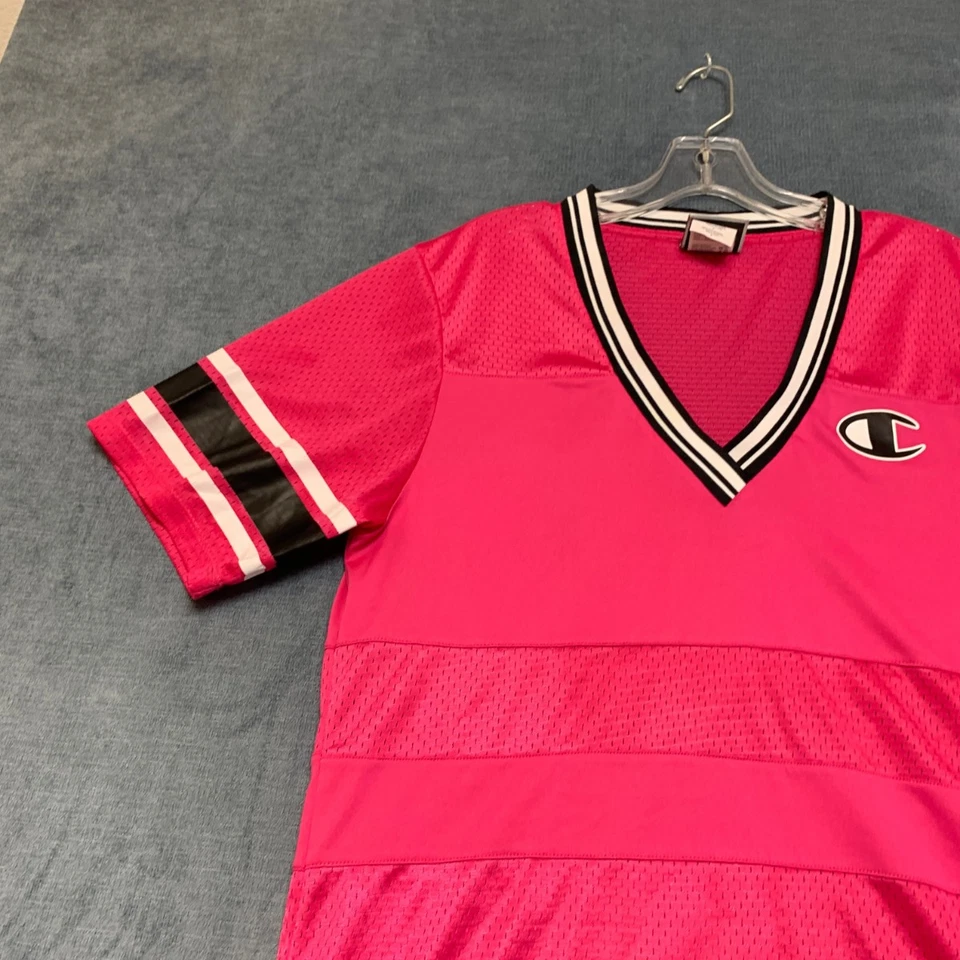 Champion Basketball Jersey Womens Medium Amaranth Mesh V Neck Pullover Athletic - Image 4 of 4
