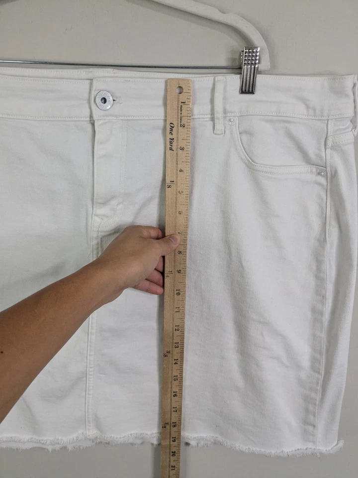 Falda vaquera para mujer Vineyard Vines 22 blanca algodón informal elástica Foto 3 de 4