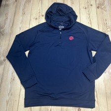 Swannies Vandyke Hoodie Mens M Navy Blue Zip Golf Performance