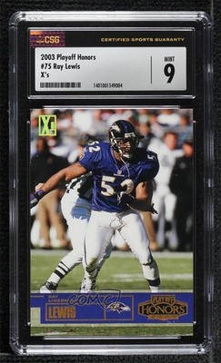 2003 Playoff Honors Xs 8/250 Ray Lewis #75 CSG 9 Mint HOF 07qw