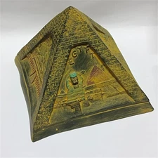 Ancient Egyptian pyramid statue with Sphinx and symbols a unique cultural gift