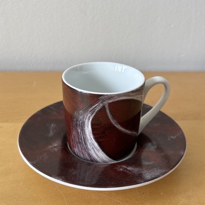 Konitz Porcelain of Germany Retro Espressotasse & Untertasse Kaffeebohnen Design