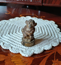 Antique German Figural MONKEY Tape Measure, Spring Action working