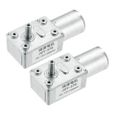 2Pcs DC 12V 150 RPM Worm Geared Motor 6mm D Shape Shaft High Torque Gear Box