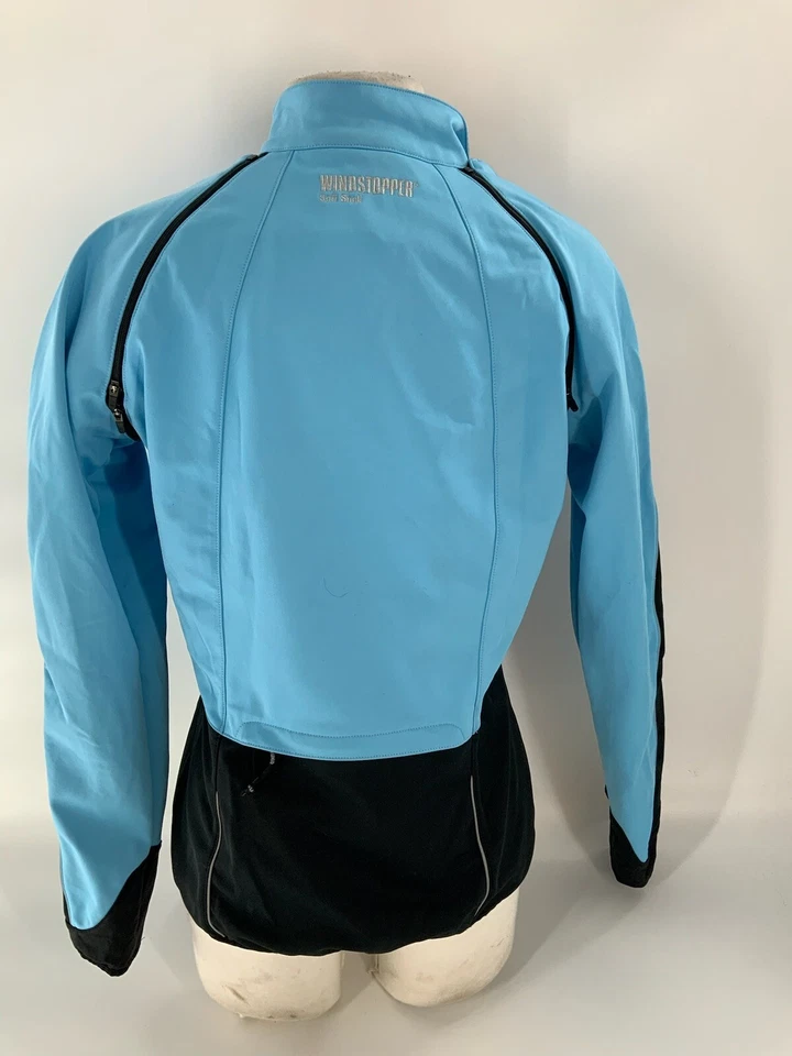 Chaqueta de ciclismo Gore Bike Wear para mujer L azul brillante nailon cortavientos YGI A2-517 Foto 4 de 4