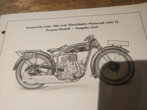 9.1 NSU 1929 301T 300ccm T Ersatzteilliste Spares Parts List Oldtimer Motorrad - Picture 4 of 14