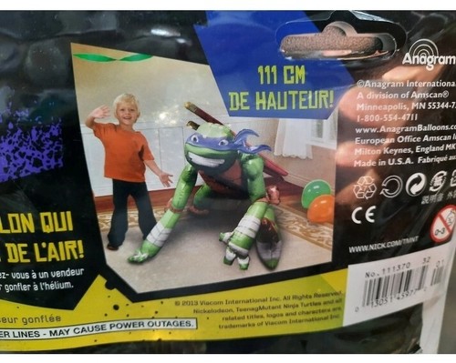 Nickelodeon adolescente mutante tortugas ninja globo de lámina Airwalker 44 pulgadas - Imagen 3 de 3