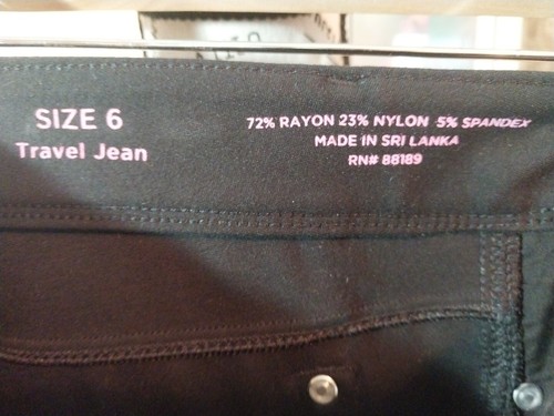 Jeans Lilly Pulitzer Womens Black Stretch Black Travel Jeans Size 6 - Picture 5 of 11