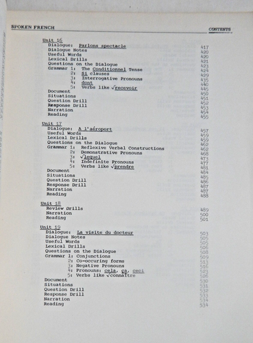 French Basic Course Units 1-24 Official Foreign Service Institute 1960 2 vols. - Picture 7 of 9