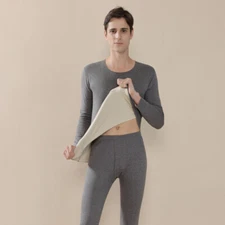 Zonbailon Thermal Underwear for Men 2 pc Long Sleeve Top and Pants Ultra Soft