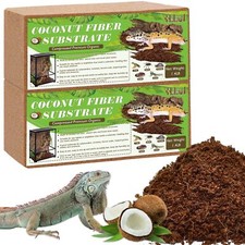 2Pack Compressed Coconut Fiber Substrate for Reptile Natural Premium Coconut ...