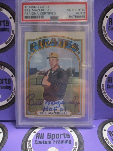 Bill Mazeroski Autographed Signed 1972 Topps Card #760 HOF 01 PSA Slab #84756645 - Picture 3 of 10