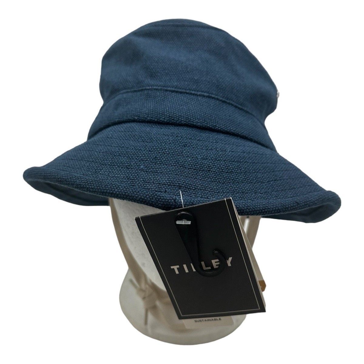 Tilley Hemp Canvas Bucket Hat Women's Size XL Blue Indigo w