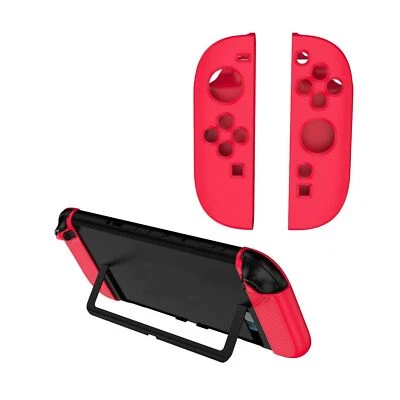 WIGENTO Für Nintendo Switch 2 Joy-Con Controller Silikon Full Cover Schutz Hülle Rot