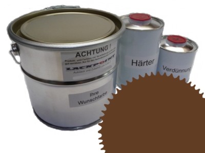 7 Liter Set 2K Automotive Paint Ral 8008 Olive Brown Matte No Clear Lackpoint