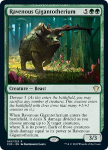 Ravenous Gigantotherium x4 - Commander 2020 - NM-Mint, English - Commander 2020
