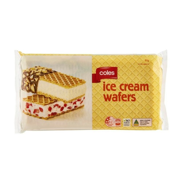 Coles Vanilla Ice Cream Wafers 80 gram for sale online eBay