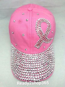 Pink Ribbon Breast Cancer Awareness Hope Bling Baseball ...