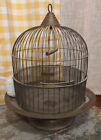 New ListingAntique J Maxwell & Son N.Y. Brass Beehive Shape On Pedestal Birdcage Bird Cage