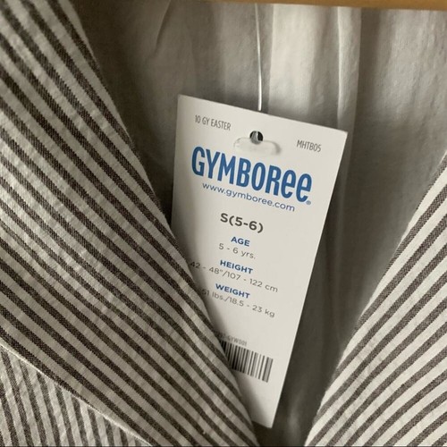 Gymboree Boys Grey White Stripe Seersucker Jacket - Picture 4 of 7