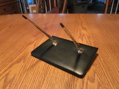 Vintage Cross 2 Pen Desk Set 10k Classic Century Blue Ink Ebay