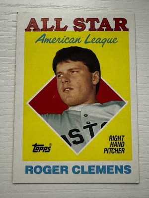 EXTREMELY RARE 1988 Topps Roger Clemens All-Star Card *MULTIPLE ERRORS*