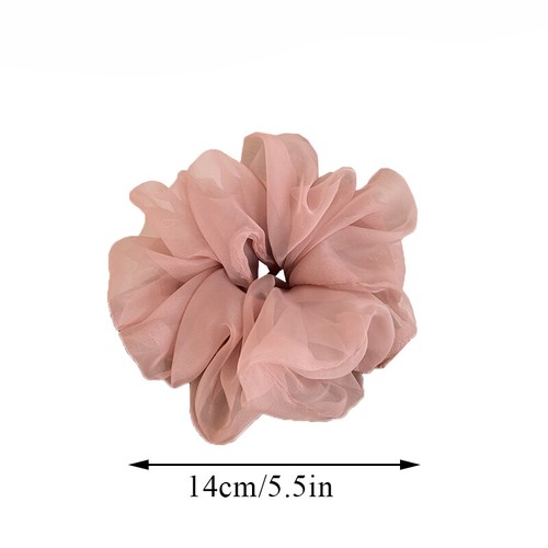 Organza Hair Scrunchies Rubber Band Soft Elastic Hair Ring Ponytail Holder Tie - Picture 3 of 29