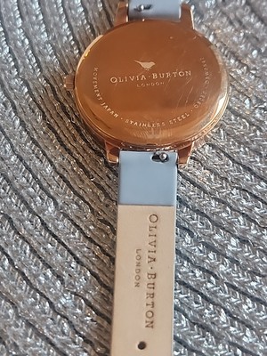 Olivia Burton British Blooms Chalk Blue Leather Strap Watch  display picture 3