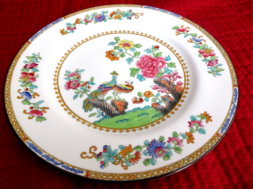 SPODE Peacock Peony Earthenware Dinner Plate 10" - Picture 3 of 5