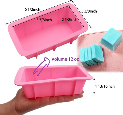 Silicone Mini Bread Loaf Pans for Baking Nonstick Small Toast Cake Bakeware 6.5 - Picture 3 of 12