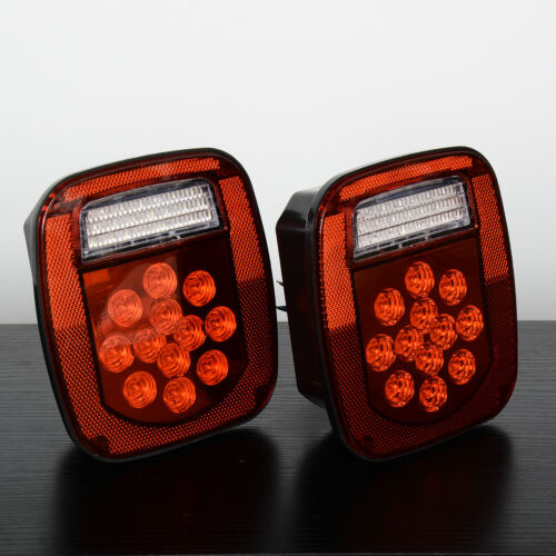 For Jeep Wrangler TJ CJ JK LED Tail Lights Rear Brake Lamps Turn Stop Reverse - Bild 2 von 12