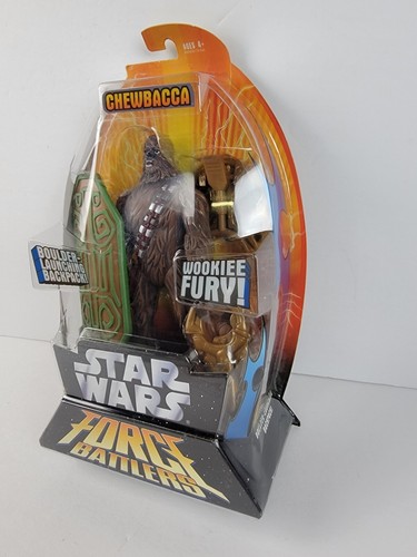 Star Wars Force Battlers Chewbacca Figure Boulder Launching Backpack 2005 NEW - Picture 3 of 9