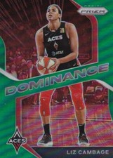 2021 Panini Prizm WNBA Dominance Insert Green Refractor #15 Liz Cambage