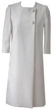 ChloÉ Virgin-wool Ecru Dress Coat Fr 36 Uk 8