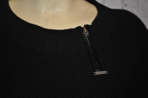 DIESEL black Balloon Sleeve Sweater wool blend size M - Picture 6 of 14