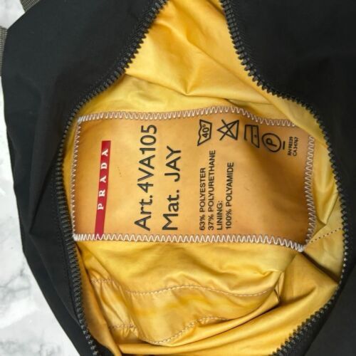 Authentic Prada sports Y2k archive vintage tote bag shoulder Nylon Black nero - Picture 12 of 24