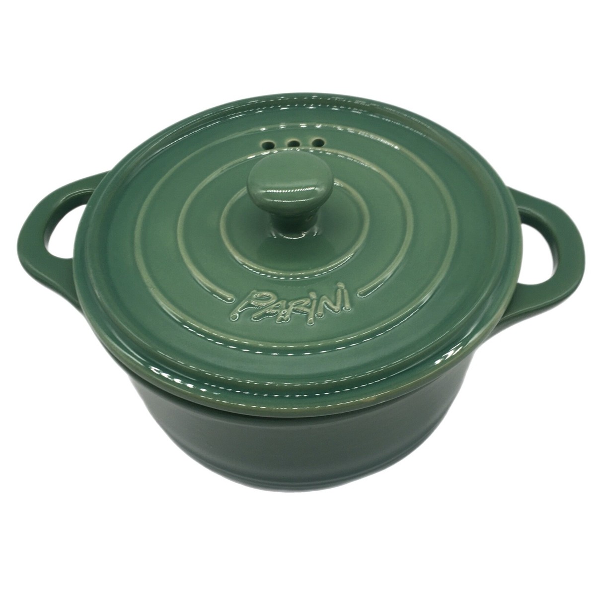 1 QT Parini Casserole Dutch Oven with Lid Green Kitchen Cookware