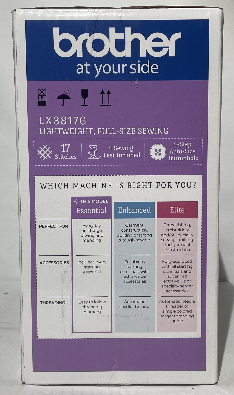 Brother LX3817G 17Stitch Portable FullSize Sewing Machine, Grey eBay