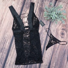 NWT Frederick's Of Hollywood Women's Belle Lucia Plunge Teddy Size Medium