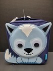 Smash 3D Ice Blue Fox Back To School Insulated Lunch Bag Blue IQ Lining NEW!
