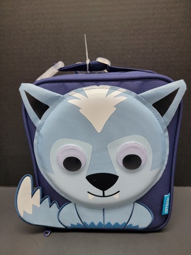 Smash 3D Ice Blue Fox Back To School Insulated Lunch Bag Blue IQ Lining NEW! - Picture 1 of 6