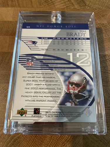 Tom Brady 2003 Upper Deck Honor Roll SUPER BOWL INVESTMENT CARD New England MINT - Picture 2 of 2