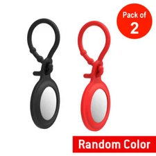 2x AMZER Anti-scratch Shockproof Soft TPU Case with Keychain For Apple AirTag