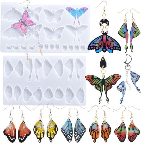 LET'S RESIN Resin Earring Molds, 2 Pcs Resin Molds Silicone with Butterfly Moth - Picture 11 of 12
