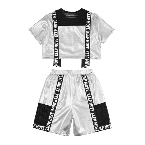 Girl Tee Shirt With Short Magic Activewear Performance Outfits Cheer 2 Piece - Picture 28 of 43