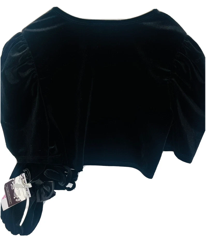 Bonnie Jean Holiday Shrug XL Girls w/matching bag purse Christmas velour NWT $30 - Image 3 of 4