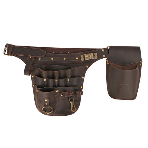 TOURBON Garden/Workshop Leather Tool Organizer Belt Holster w/Removeable Pouch - Picture 21 of 24