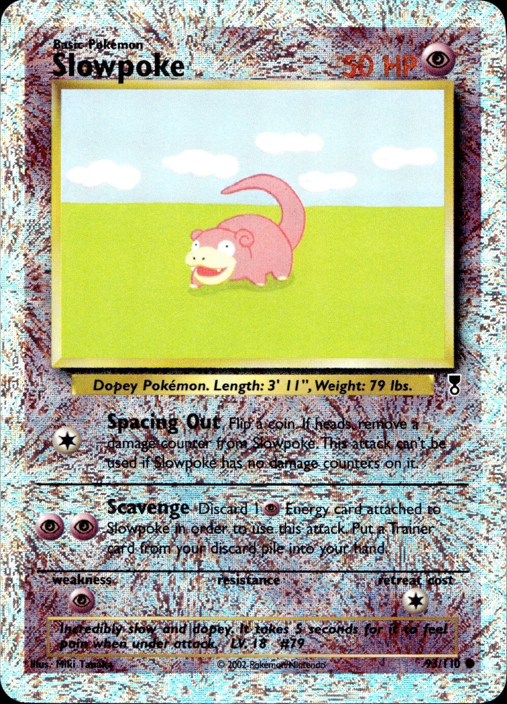 Pokemon Slowpoke 93/110 Legendary Collection Reverse Near Mint Condition CH6